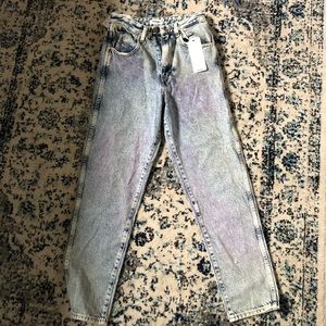 Wrangler free people acid wash high waisted jeans